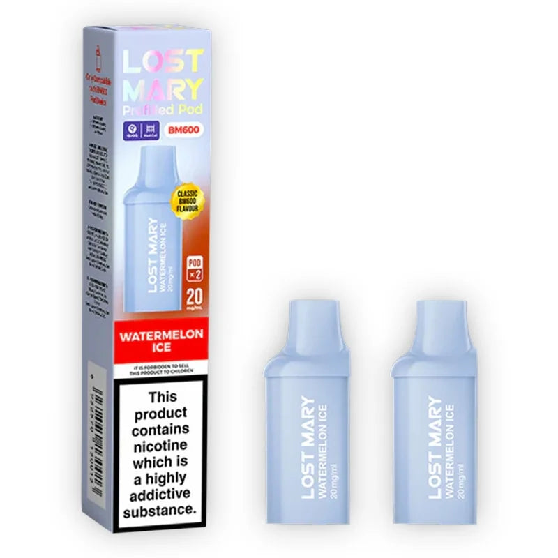 Watermelon Ice Lost Mary BM600 Prefilled Vape Pods (Pack of 2)