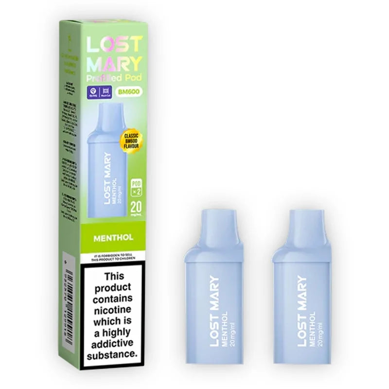 Menthol Lost Mary BM600 Prefilled Vape Pods (Pack of 2)