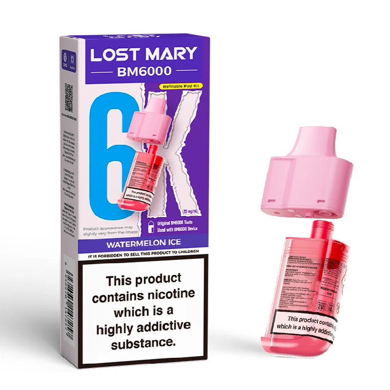 Watermelon Ice Lost Mary BM6000 Prefilled Vape Pod