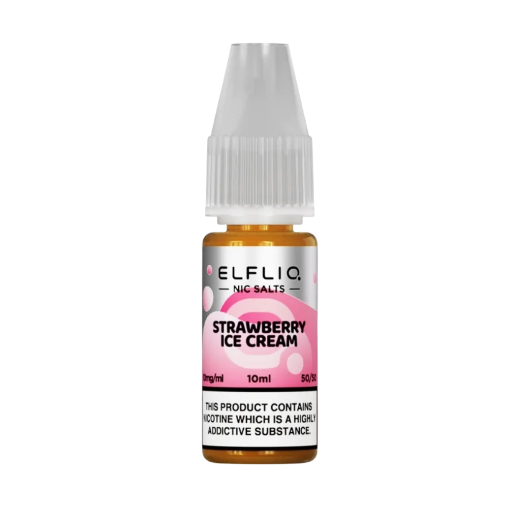 ELFLIQ Nic Salt E-Liquid by Elf Bar - Strawberry Ice Cream (Strawberry Snoow)