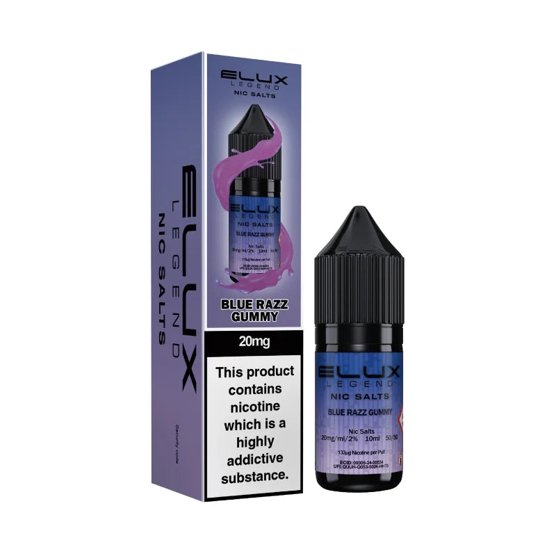 Elux Legend Nic Salt E-Liquid - Blue Razz Gummy