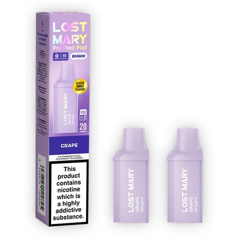Grape Lost Mary BM600 Prefilled Vape Pods (Pack of 2)