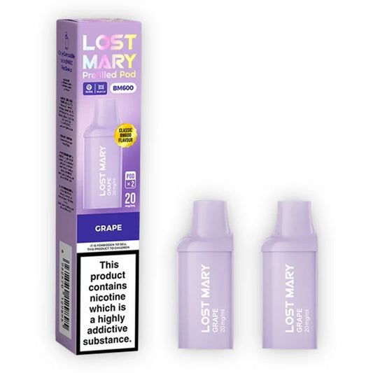 Grape Lost Mary BM600 Prefilled Vape Pods (Pack of 2)