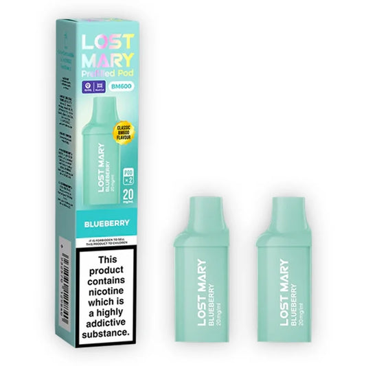 Blueberry Lost Mary BM600 Prefilled Vape Pods (Pack of 2)