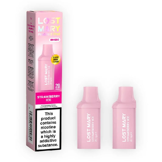 Strawberry Ice Lost Mary BM600 Prefilled Vape Pods (Pack of 2)