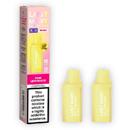 Pink Lemonade Lost Mary BM600 Prefilled Vape Pods (Pack of 2)