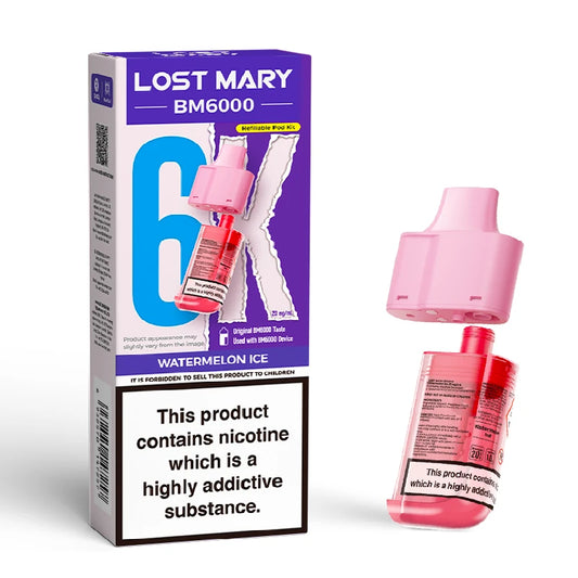 Watermelon Ice Lost Mary BM6000 Prefilled Vape Pod