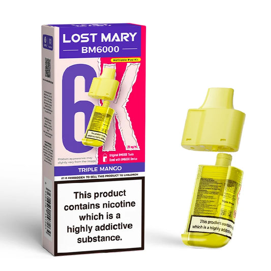 Triple Mango Lost Mary BM6000 Prefilled Vape Pod