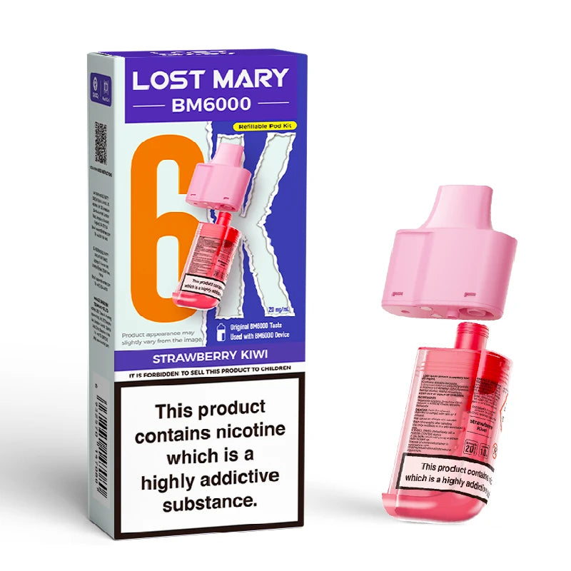 Strawberry Kiwi Lost Mary BM6000 Prefilled Vape Pod