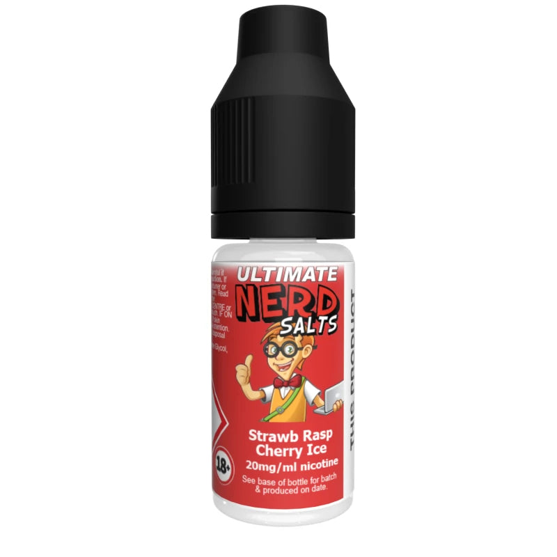 Ultimate Nerd Salts Nic Salt E-Liquid - Strawb Rasp Cherry Ice