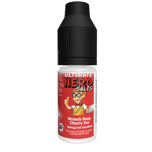 Ultimate Nerd Salts Nic Salt E-Liquid - Strawb Rasp Cherry Ice