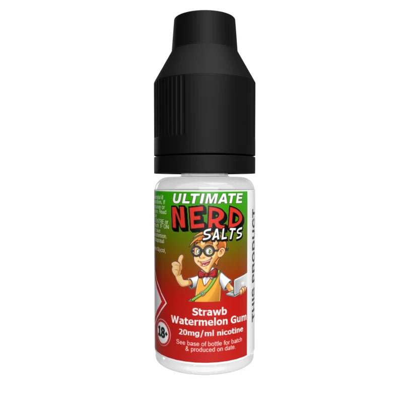 Ultimate Nerd Salts Nic Salt E-Liquid - Strawb Watermelon Gum