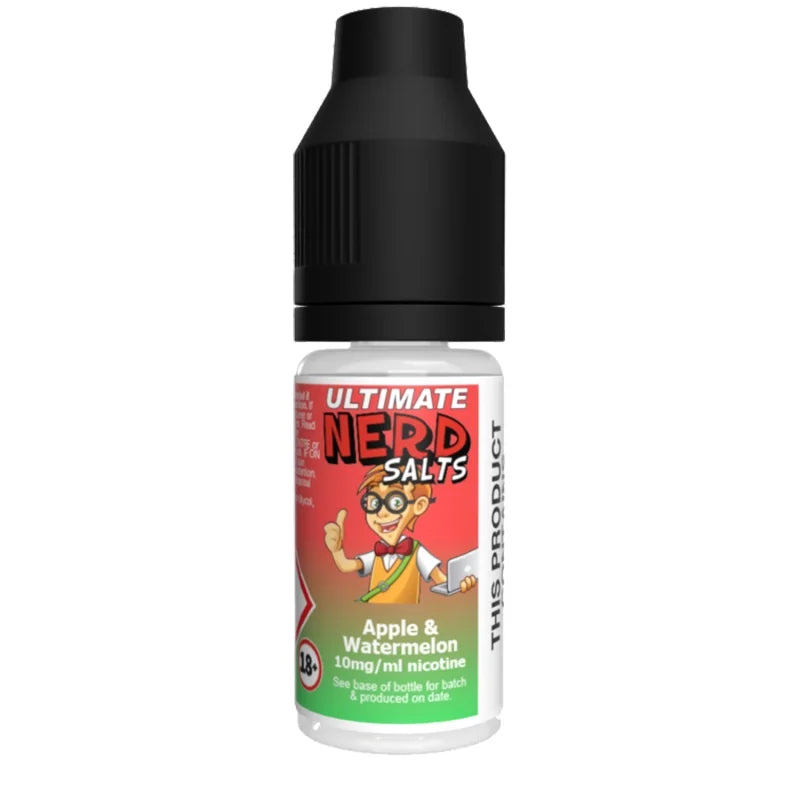 Ultimate Nerd Salts Nic Salt E-Liquid - Apple & Watermelon